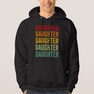 Daughter Rainbow Text Daughter farbig Hoodie