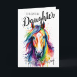 Daughter Regenbogenpony Geburtstag Einhorn Karte<br><div class="desc">Von den Künstlerischen Äpfeln entworfen,  limitiert generativekonzent</div>
