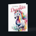 Daughter Regenbogenpony Geburtstag Einhorn Karte<br><div class="desc">Von den Künstlerischen Äpfeln entworfen,  limitiert generativekonzent</div>
