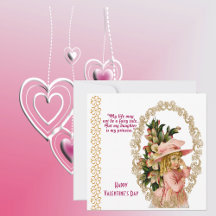 Daughter Rustikale Vintage Valentinskarte