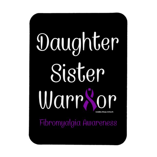 Daughter Schwester Warrior...Fibro Magnet (Vertikal)