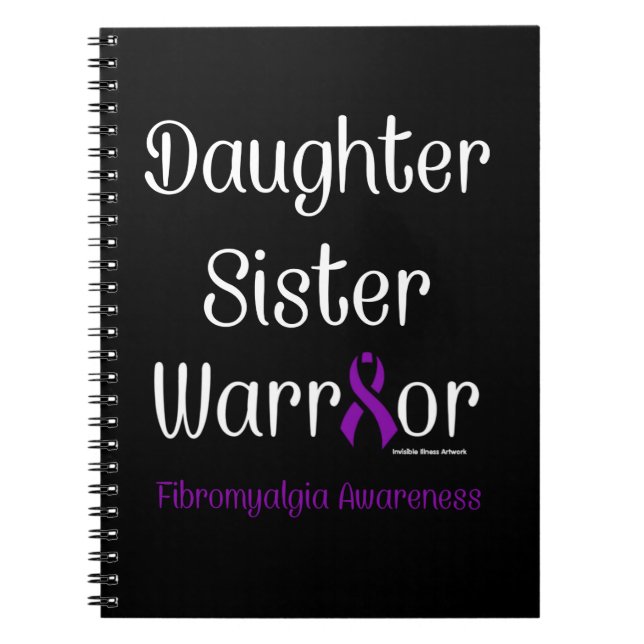 Daughter Schwester Warrior...Fibro Notizblock (Vorderseite)