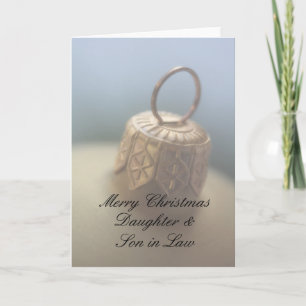 Daughter & Sohn im Gesetz Frohe Weihnachtskarte Feiertagskarte