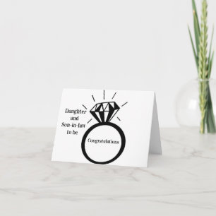 *DAUGHTER & SON-IN-LAW TO BE* ON **VERLOBUNG** KARTE