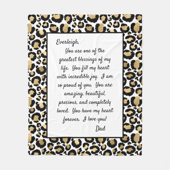 Daughter Stolz auf dich Fleecedecke (Vorderseite)