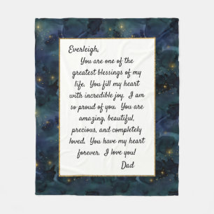 Daughter Stolz auf dich Fleecedecke