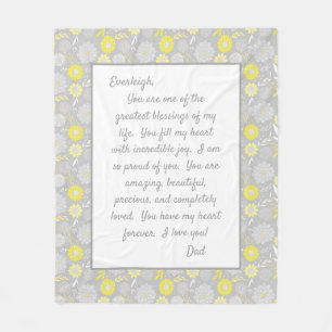 Daughter Stolz auf dich Fleecedecke