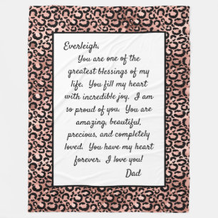 Daughter Stolz auf dich Fleecedecke