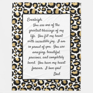 Daughter Stolz auf dich Fleecedecke