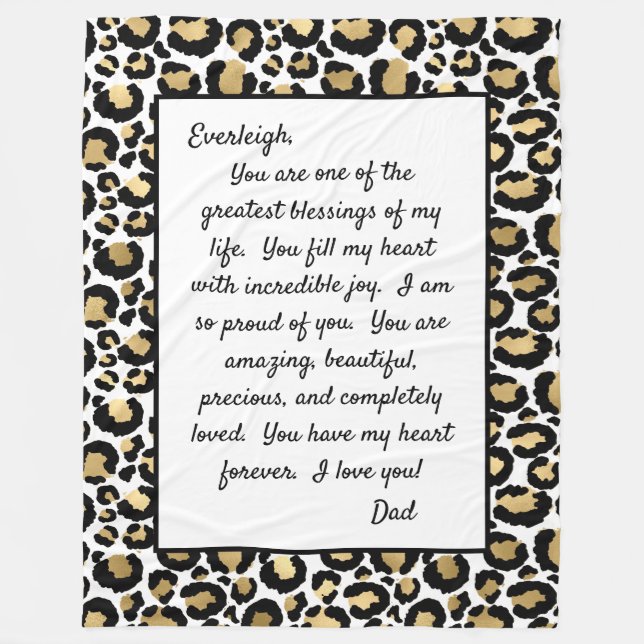 Daughter Stolz auf dich Fleecedecke (Vorderseite)