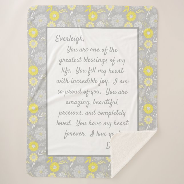 Daughter Stolz auf dich Sherpadecke (Vorderseite)