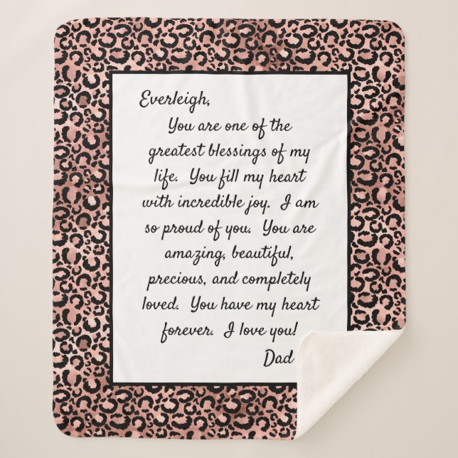 Daughter Stolz auf dich Sherpadecke (Vorderseite)