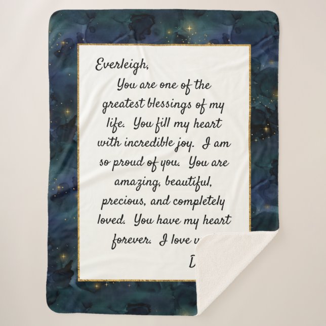 Daughter Stolz auf dich Sherpadecke (Vorderseite)