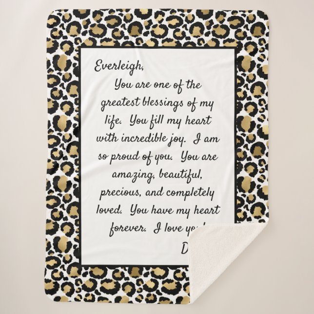 Daughter Stolz auf dich Sherpadecke (Vorderseite)