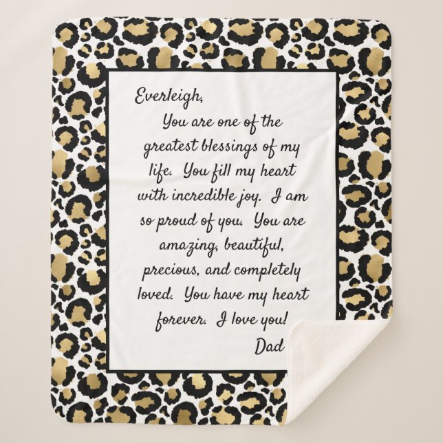 Daughter Stolz auf dich Sherpadecke (Vorderseite)