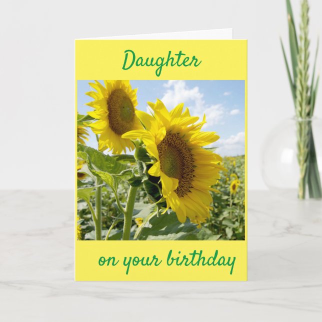 **DAUGHTER** SUNFLOWER FÜR IHREN GEBURTSTAG KARTE (Vorderseite)