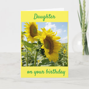 **DAUGHTER** SUNFLOWER FÜR IHREN GEBURTSTAG KARTE
