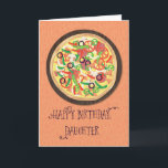 Daughter Tween Teen Pizza Birthday Karte<br><div class="desc">Wenn Ihre Lieben zwischen oder zwischen Ihren Kindern so viel pizzen,  dann müssen Sie sich sofort die Hand auf diese Karte geben,  um während sie ihren besonderen Tag feiert. Eine große runde Pizza auf der Vorderseite ist bereit,  ihr einen glücklichen Geburtstag zu begrüßen</div>