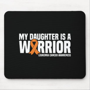 Daughter Warrior Orange Ribbon Leukemia Cancawa Mousepad