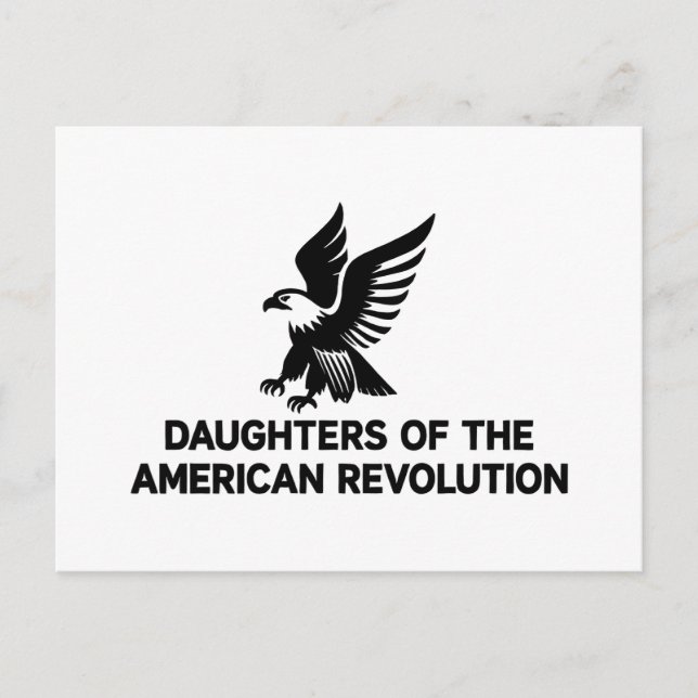 Daughters Amerikanische Revolution Abkömmling Patr Postkarte (Vorderseite)