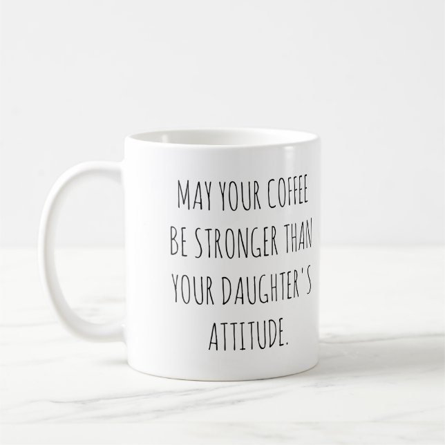 Daughter's Attitude Sassy Pink Girl Kaffeetasse (Links)
