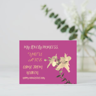 DAUGHTERS DAY BLUME GIFT POSTKARTE