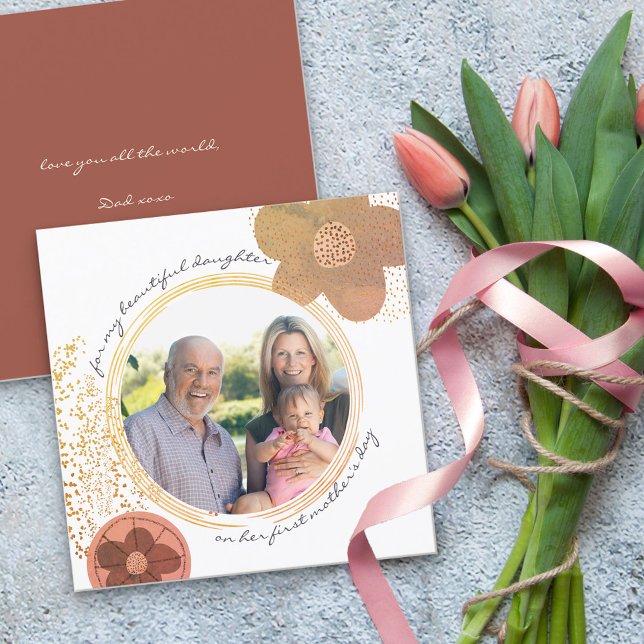 Daughters First Mothers Day Modernes Blume Foto (Von Creator hochgeladen)