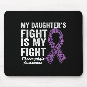Daughters Kämpfe ist mein Kampf gegen Lila Fibromy Mousepad