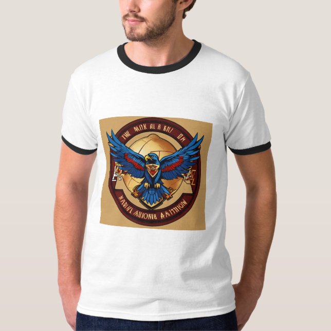 Daughters of the Sky" Aviation Club Logo Design T-Shirt (Vorderseite)