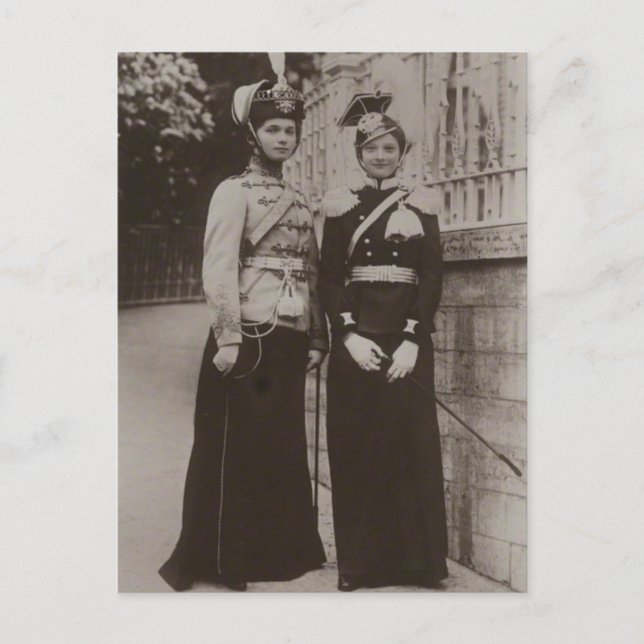 Daughters Tsar OLGA & TATIANA Romanov Russland #27 Postkarte (Vorderseite)