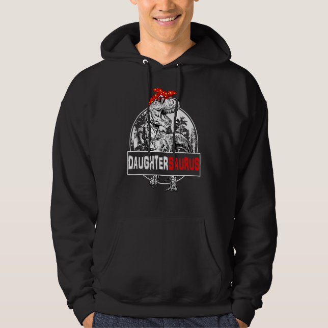 Daughtersaurus Rex Dinosaur Daughtersaurus Familie Hoodie (Vorderseite)