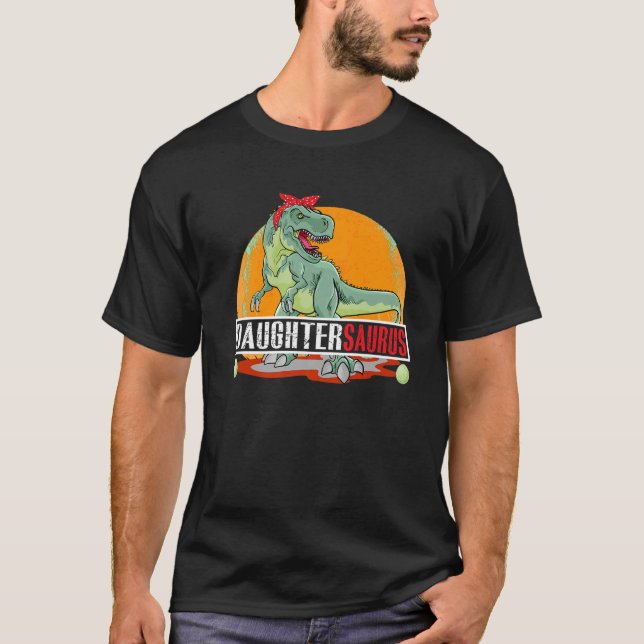 DAUGHTERSAURUS T Rex Dinosaur Daughter Saurus Birt T-Shirt (Vorderseite)