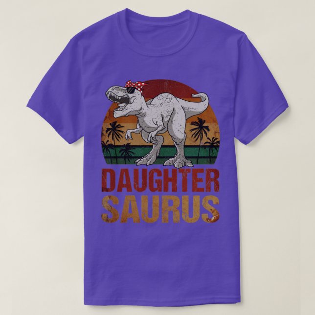 Daughtersaurus T Rex Dinosaur Daughter Saurus Vint T-Shirt (Design vorne)
