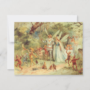 Daumelinchen und Prinz Hochzeit, Vintage Märchen Einladung