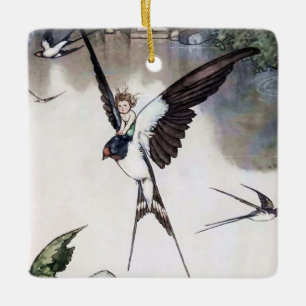 Däumelinchen von W Heath Robinson Keramikornament