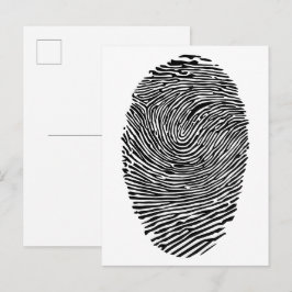 Daumen-Fingerabdruck Postkarte