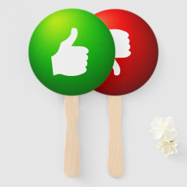 Daumen Hoch Daumen Runter Spiel Paddle Schild Fächer