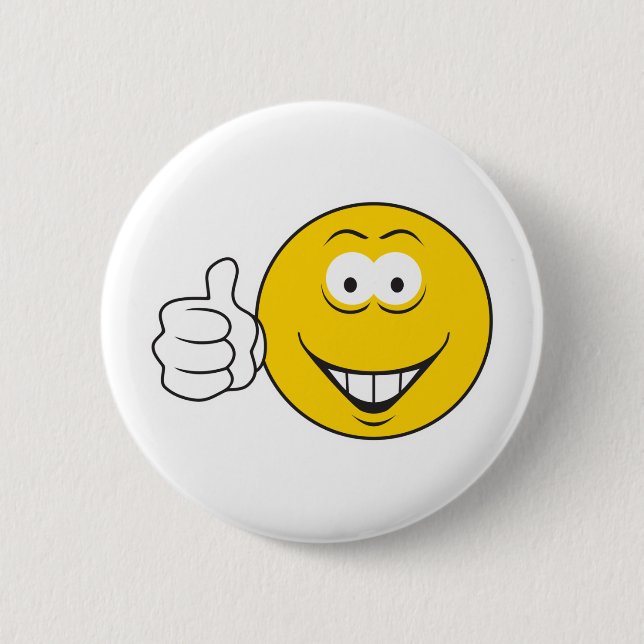 Daumen Hoch Gesicht Button (Vorderseite)