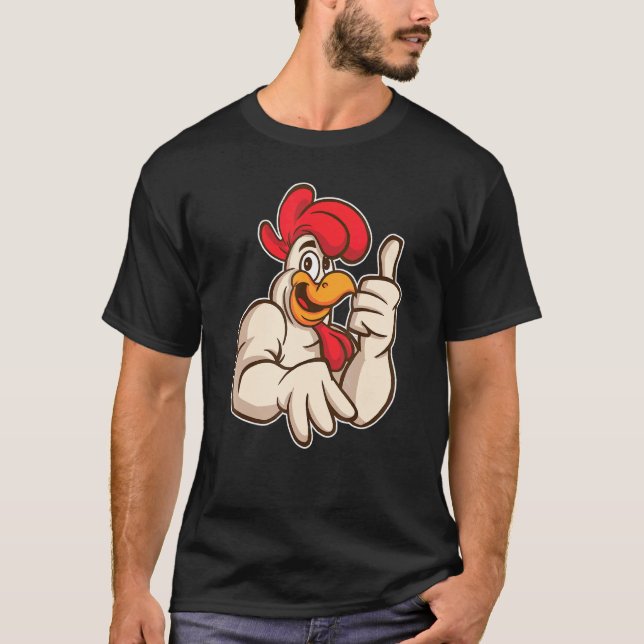 Daumen hoch Hähnchenfarm T-Shirt (Vorderseite)