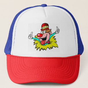 Daumen hoch, lustiger Clown, Truckerkappe
