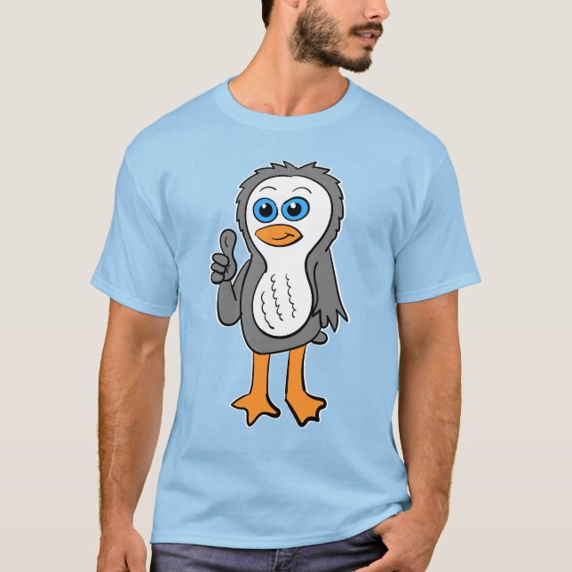  Daumen Hoch Pinguin T-Shirt (Vorderseite)