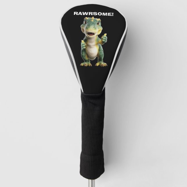 Daumen Hoch T Rex Golf Headcover (Vorderseite)