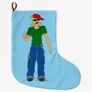 Daumen nach oben großer weihnachtsstrumpf