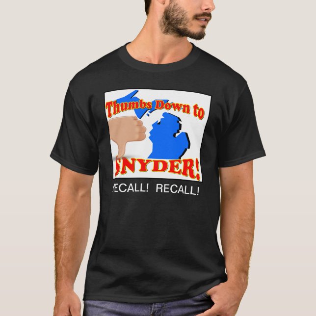 Daumen unten zu Rick Snyder T-Shirt (Vorderseite)