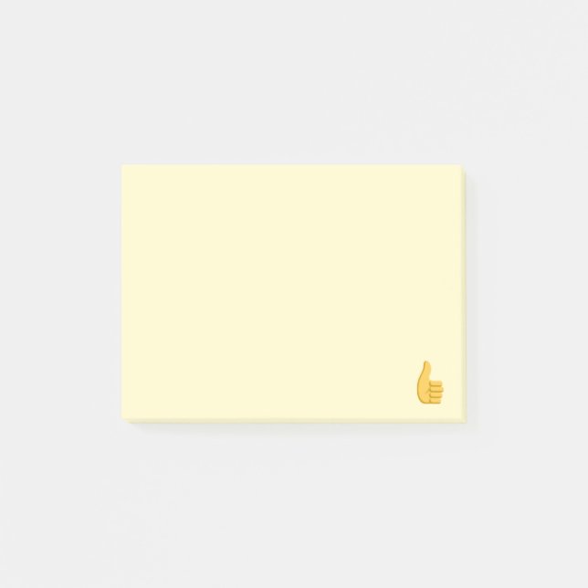 Daumen Up Emoji Post-it Klebezettel (Vorderseite)