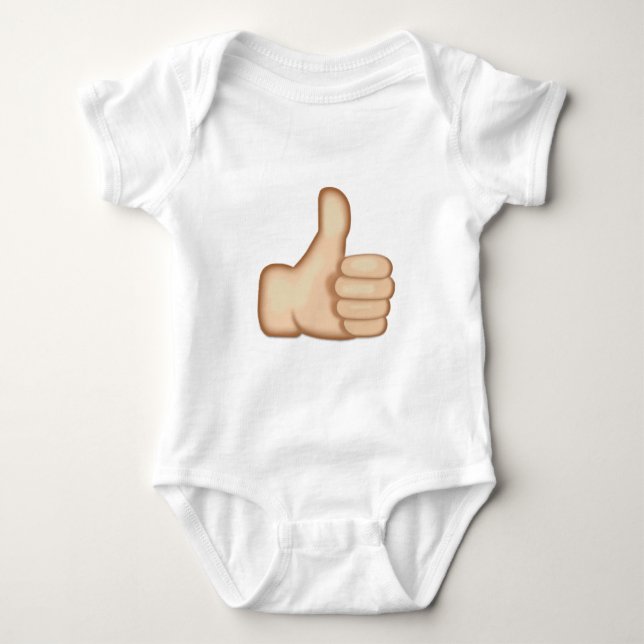 Daumen Up Zeichen Emoji Baby Strampler (Vorderseite)