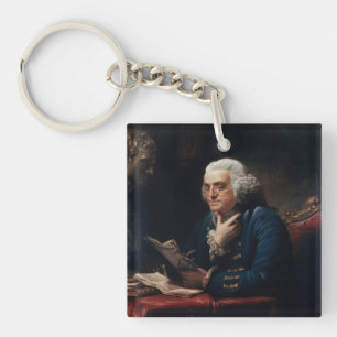 Daumenporträt, Benjamin Franklin Gründervater Schlüsselanhänger