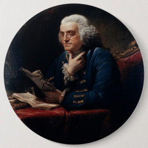 Daumenporträt Benjamin Franklin im Weißen Haus Button