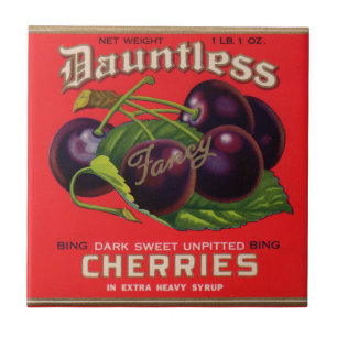 Dauntless Cherries in Heavy Sirup aus den 1930er J Fliese