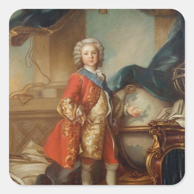 Dauphin Charles-Louis von Frankreich Quadratischer Aufkleber (Vorderseite)